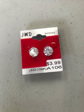 Load image into Gallery viewer, Unisex Stud Earrings Silver Back