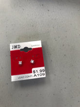 Load image into Gallery viewer, Unisex Stud Earrings Silver Back