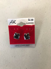 Load image into Gallery viewer, Unisex Stud Earrings Silver Back
