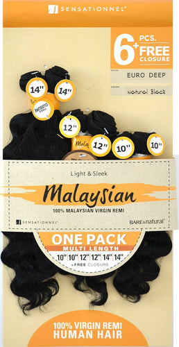 100% Malaysian Virgin Remi Euro Deep One Pack Solution by Sensationnel