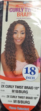 Load image into Gallery viewer, 2X Curly Twist Braid 18” by Janet Collection