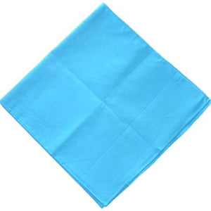 100% Cotton Plain Bandanas 22”x22”