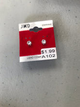 Load image into Gallery viewer, Unisex Stud Earrings Silver Back