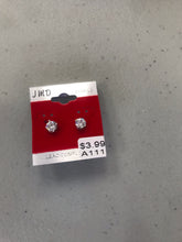 Load image into Gallery viewer, Unisex Stud Earrings Silver Back