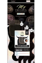 Load image into Gallery viewer, MyTresses Black Label All In One Bundle Deal Premium 100% Unprocessed Human Hair With 4"x4" Lace Closure by Outre