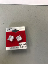 Load image into Gallery viewer, Unisex Stud Earrings Silver Back