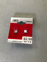 Load image into Gallery viewer, Unisex Stud Earrings Silver Back