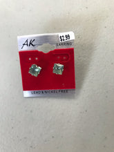 Load image into Gallery viewer, Unisex Stud Earrings Silver Back