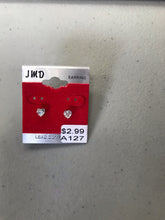 Load image into Gallery viewer, Unisex Stud Earrings Silver Back