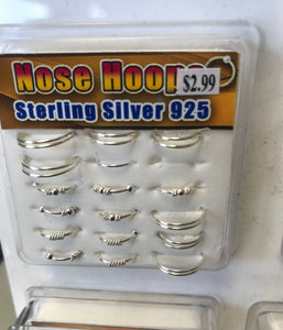 Silver Nose Hoops