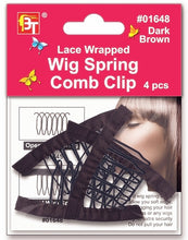 Load image into Gallery viewer, Laced Wrapped Wig Spring Comb Clip 4pcs by Beauty Town