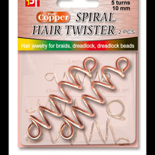 Load image into Gallery viewer, Pure Copper Spiral Hair Twister 2pcs by Beauty Town