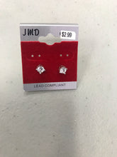 Load image into Gallery viewer, Unisex Stud Earrings Silver Back