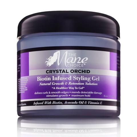 Crystal Orchid Biotin Infused Styling Gel by The Mane Choice 16 Oz