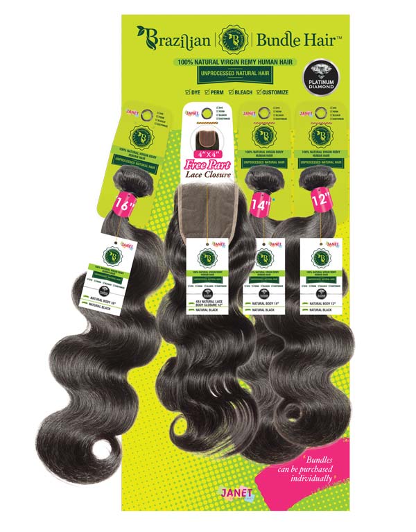 Janet 1 Pack Solution 20” 22” 24” + 4x4 Free Part Closure