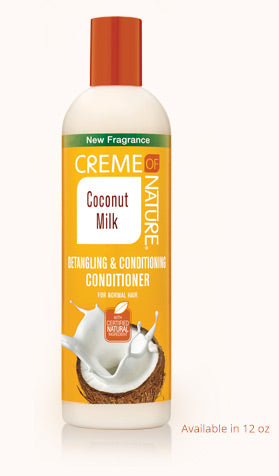 Detangling & Conditioning Conditioner With Certified Natural Coconut Milk by Creme of Nature 12 Fl. Oz.