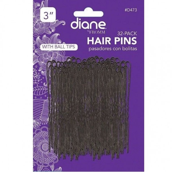 3” Hair Pins Black 32 Count by Diane