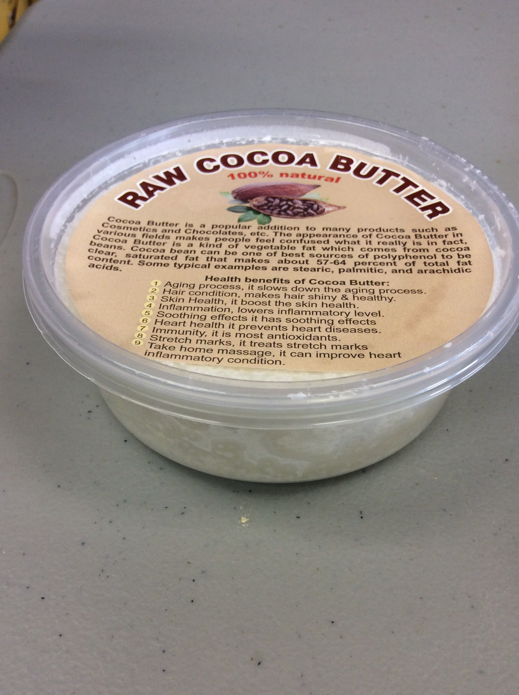 100% Natural Raw Cocoa Butter