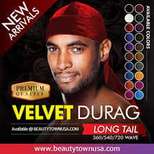Load image into Gallery viewer, Long Tail Velvet Durag by Beauty Town